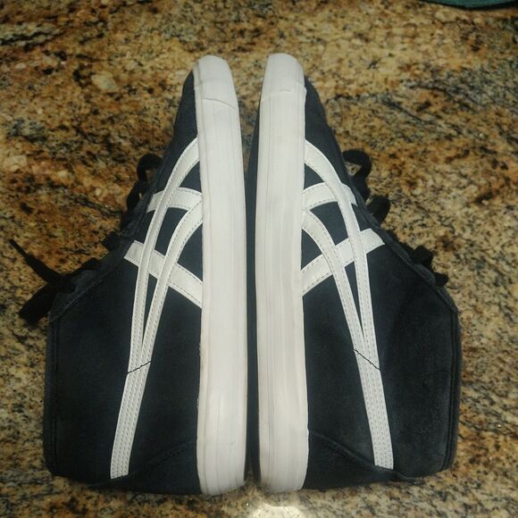 7.5 - Onitsuka Tiger Black and White High Tops Sneakers D3Q2L - Picture 8 of 12